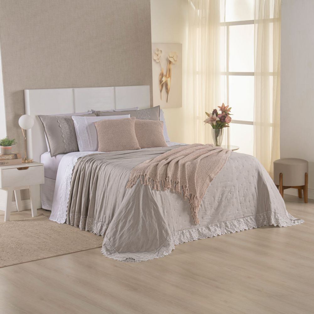 Kit Cama Posta Queen Serena - 10 peças